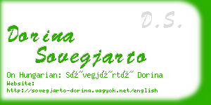 dorina sovegjarto business card